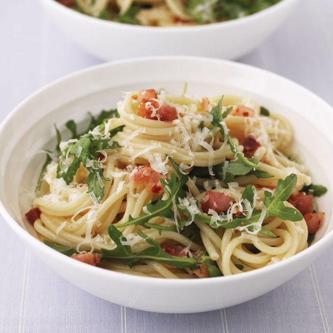 Pasta With Pancetta & Rocket