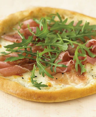 Pizza Bianca With Parma Ham, Rocket & Mozzarella