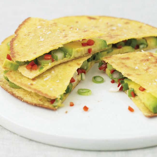 Quesadilla With Avocado, Spring Onion & Chilli