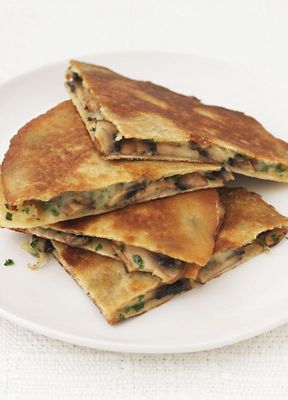 Quesadilla With Mushrooms & GruyÃ¨re Cheese
