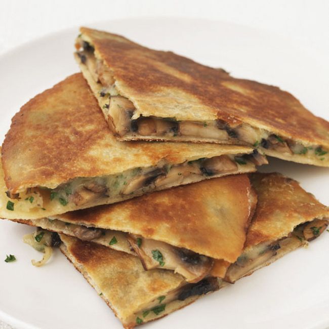 Quesadilla With Mushrooms & Gruyère Cheese