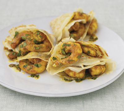 Curried Prawn Pancakes