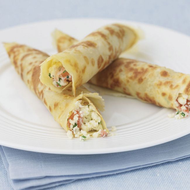 Pancakes With Goat’s Cheese & Chives