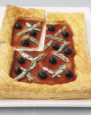 Olive And Anchovy Open Tart