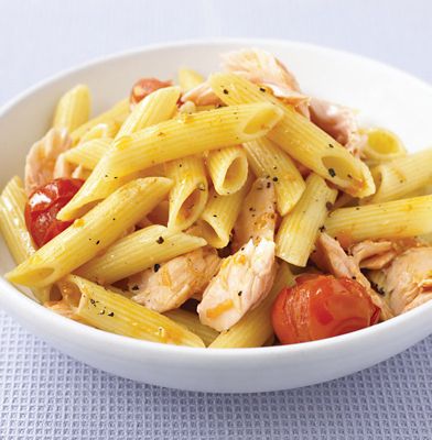 Salmon And Roasted Tomato Pasta