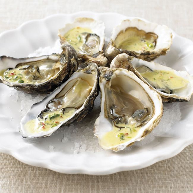 Oysters With Chilli And Lime Mayonnaise