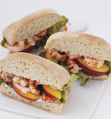 Crayfish & Crisp Lettuce Panini With Herbed Mayonnaise