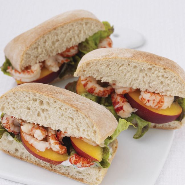 Crayfish & Crisp Lettuce Panini With Herbed Mayonnaise