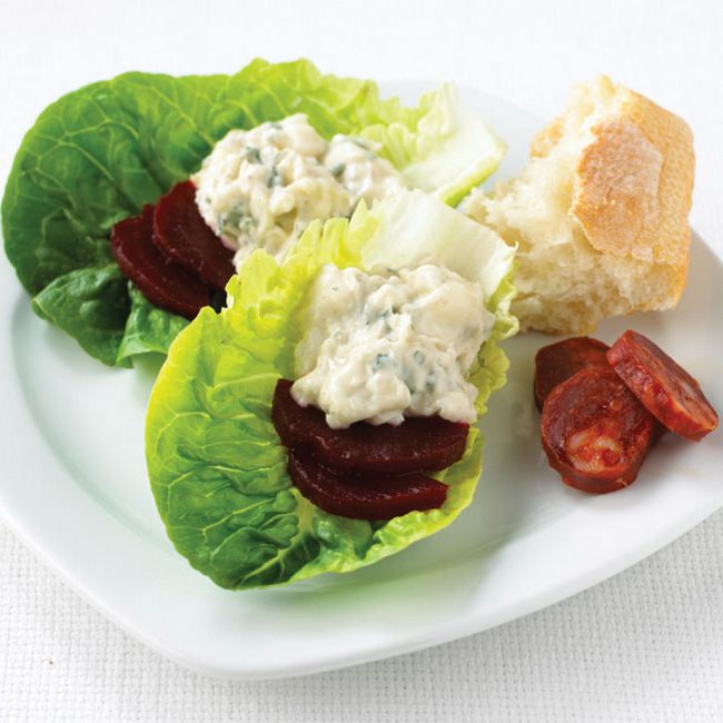 Baby Gem Lettuce With Blue Cheese & Beetroot