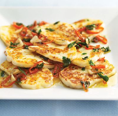 Halloumi With Garlic, Chilli & Coriander