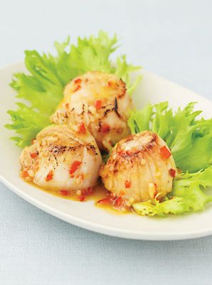 Scallops With Sweet Chilli Sauce