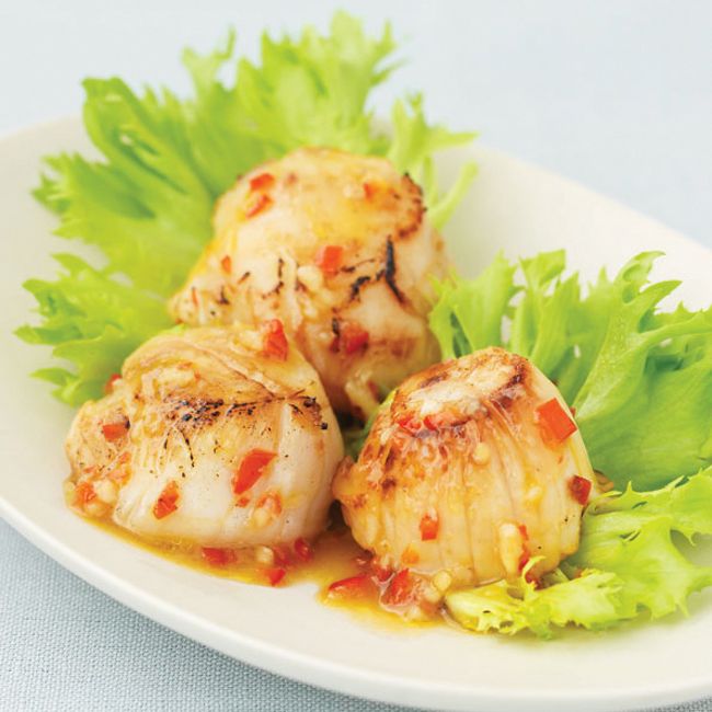 Scallops With Sweet Chilli Sauce