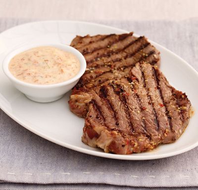 Marinated Beef With Red Pepper Aïoli