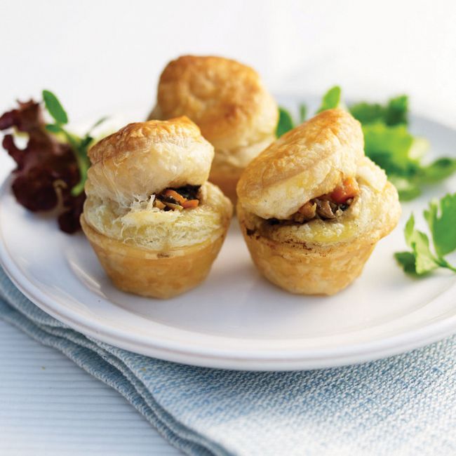 Baby Chicken, Leek & Mushroom Pies
