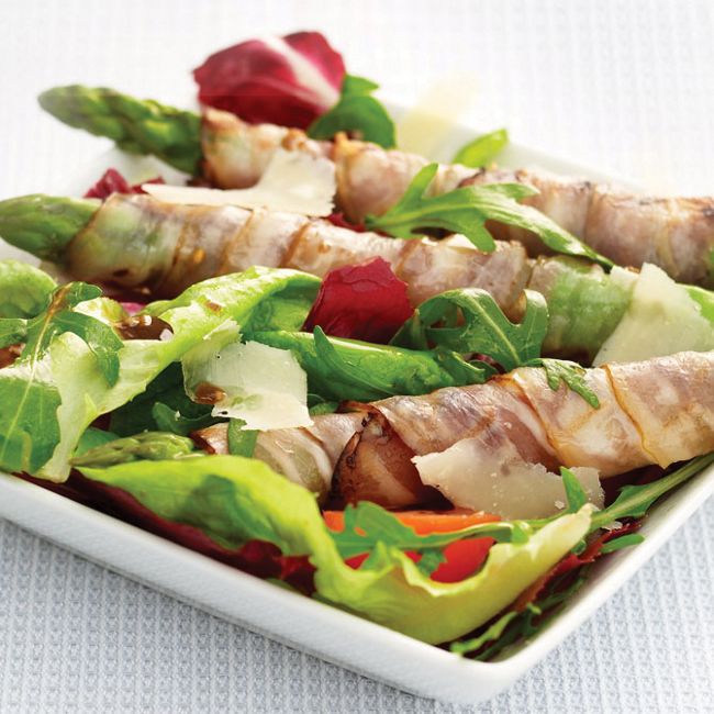 Chargrilled Asparagus & Pancetta with Orange Dressing