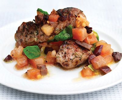 Pork & Fennel Sausages With Fresh Tomato Salsa