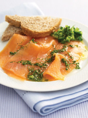 Smoked Salmon With Mustard And Dill Dressing