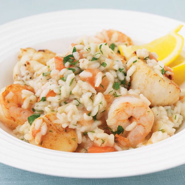 Seafood Risotto With Tomatoes
