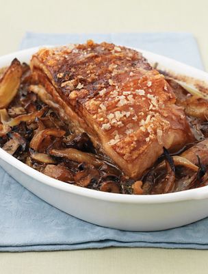 Pork Belly With Onions And Potatoes
