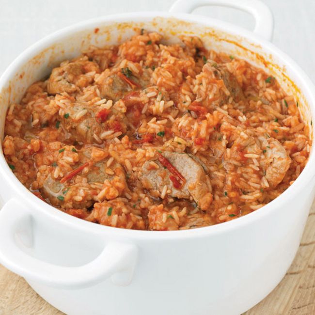 Pork With Rice & Tomatoes