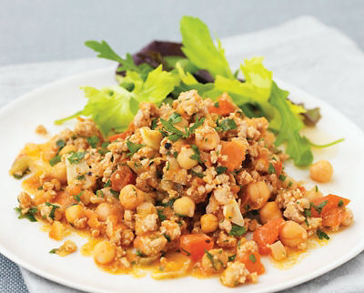 Spicy Pork With Chickpeas & Tomatoes