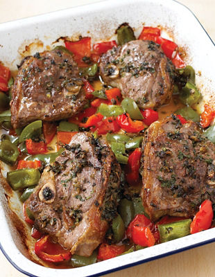 Lamb With Roasted capsicums