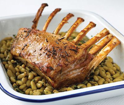 Rack Of Lamb With Flageolet Beans And Herbs