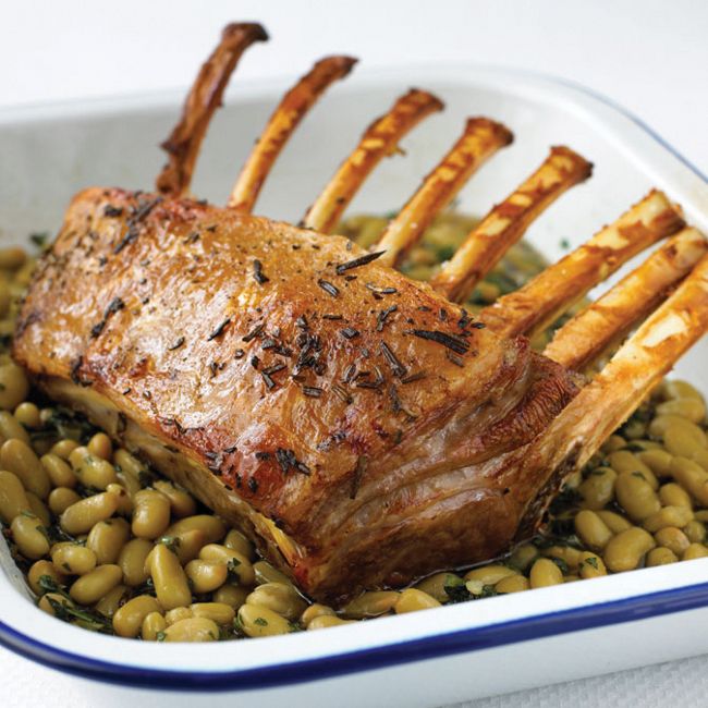 Rack Of Lamb With Flageolet Beans And Herbs