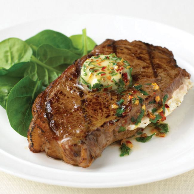 Stuffed Fillet Steak With Chilli & Parsley Butter