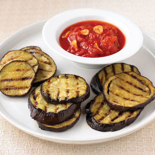 Chargrilled Eggplants With Spiced Tomato Sauce