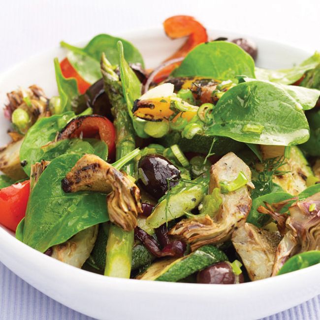 Chargrilled Vegetables & Spinach Salad