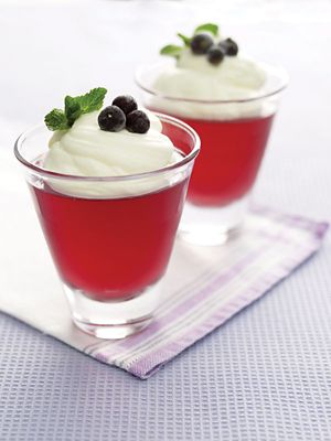 Blackcurrant Jelly With Vanilla Cream