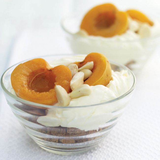 Apricots With Amaretti Biscuits & Mascarpone
