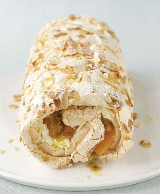 Apricot Meringue Roulade