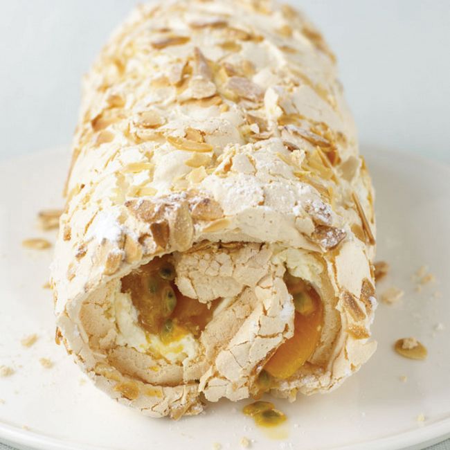 Apricot Meringue Roulade