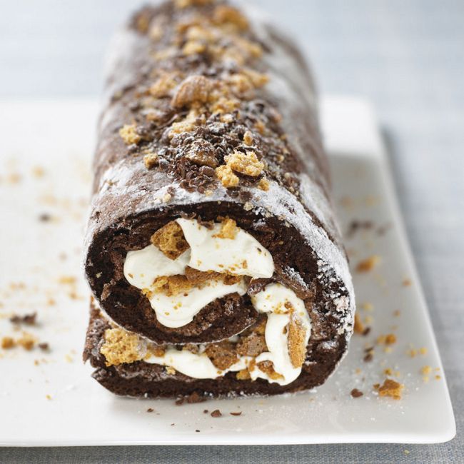 Chocolate Amaretti Roulade