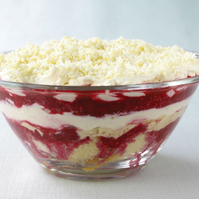 White Chocolate & Raspberry Trifle