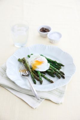 Poached Eggs With Chargrilled Asparagus