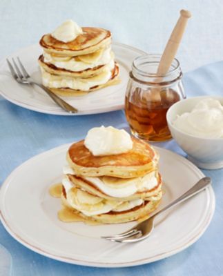 Banana & Yogurt Pancake Stack