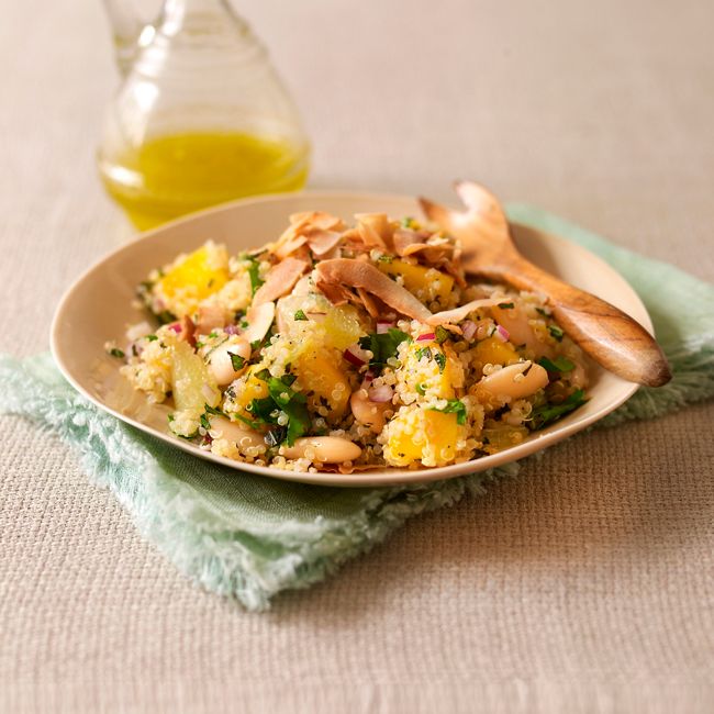 Quinoa Salad With Mango, Lime & Toasted Coconut