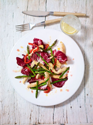 Chicken Salad With Radicchio & Asparagus