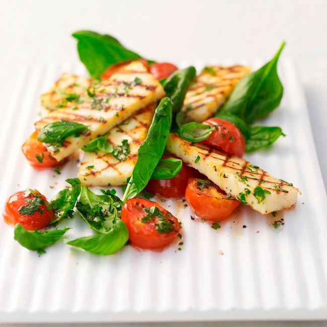 Grilled Halloumi & Roast Tomato Salad