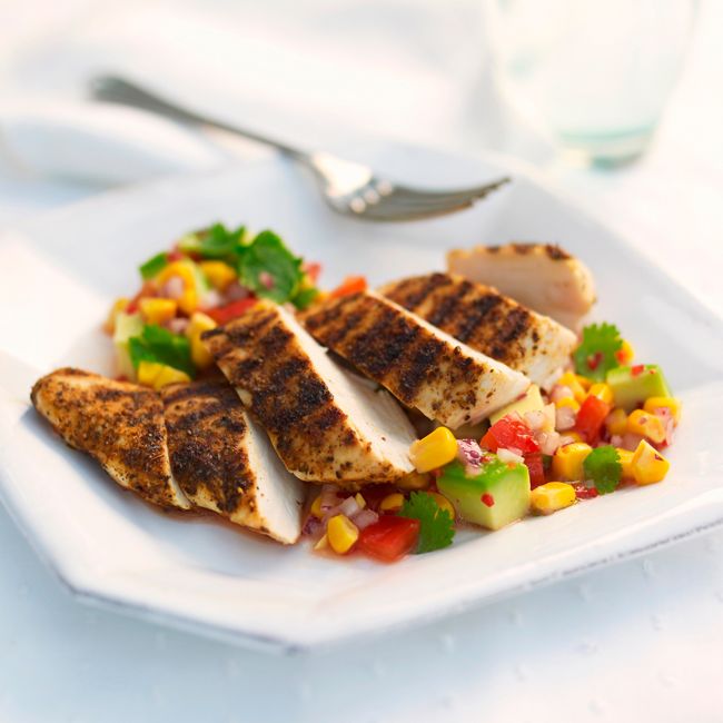 Cajun Chicken With Sweetcorn Salsa