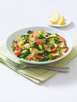 Farfalle With Spinach, Avocado & Tomatoes