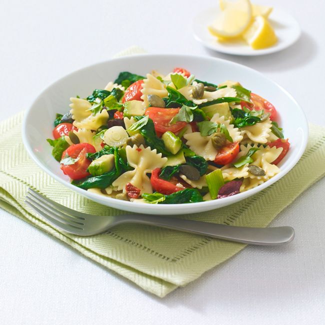 Farfalle With Spinach, Avocado & Tomatoes