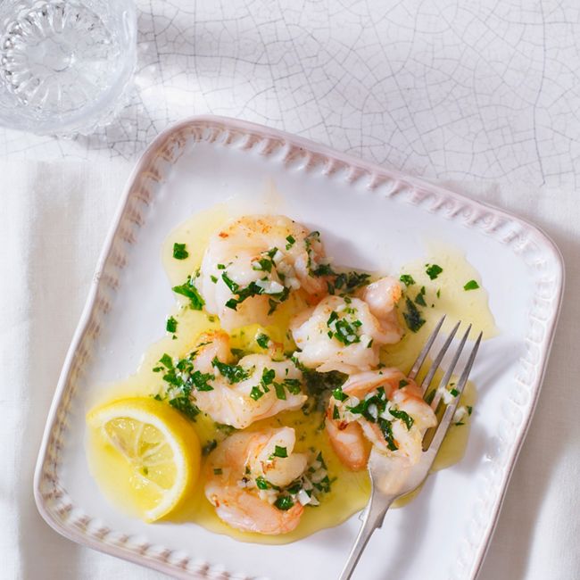 Pan-fried Prawns In Garlic Butter