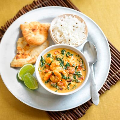 Spinach & Coconut Prawn Curry
