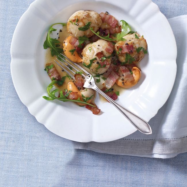 Scallops With Bacon