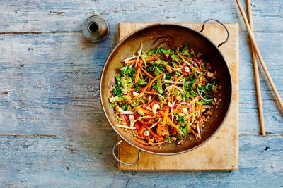 Millet Cashew Stir-fry With Chilli & Lime Sauce