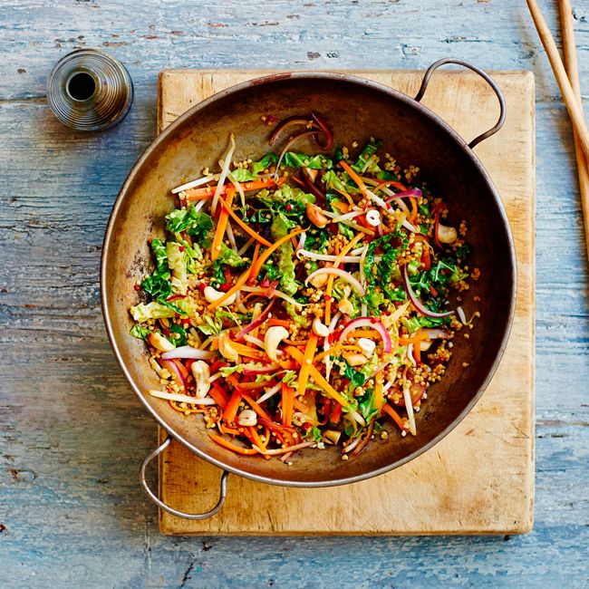 Millet Cashew Stir-fry With Chilli & Lime Sauce
